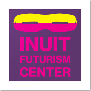 Inuit Futurism Center -yellow/pink Posters and Art